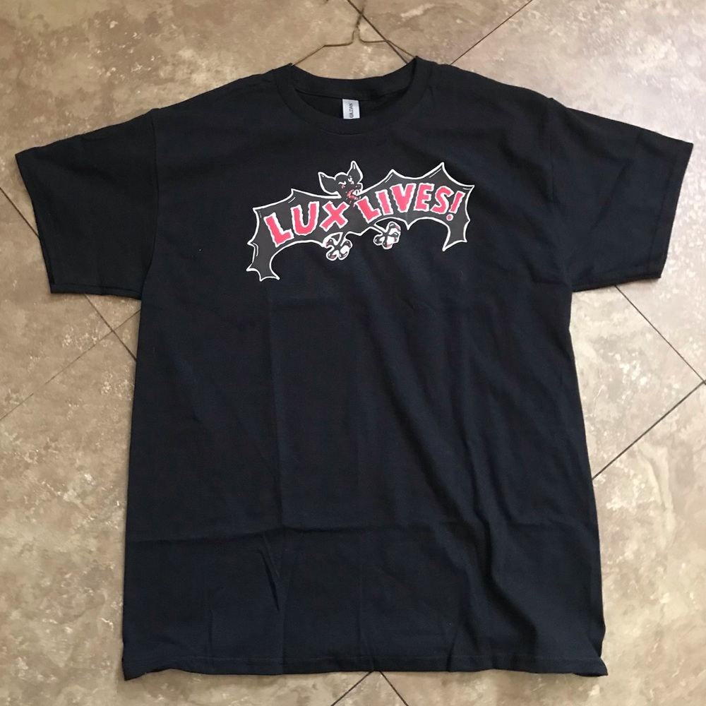 Men’s Large Black Lux Lives T-Shirt The Cramps Punk Rock